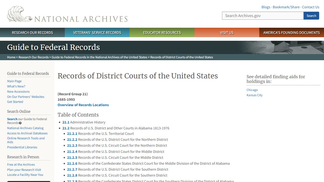 Records of District Courts of the United States | National Archives