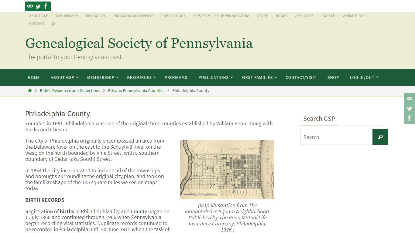 Philadelphia County – Genealogical Society of Pennsylvania